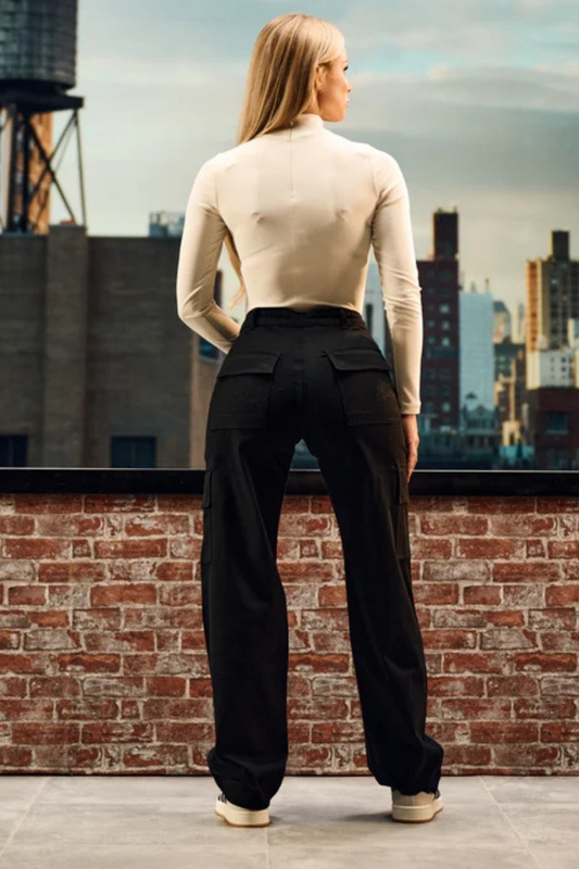 Straight leg cargo pants image number null