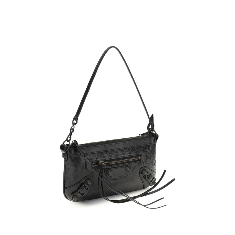 Black lamb ovis aries aries shoulder bag-null