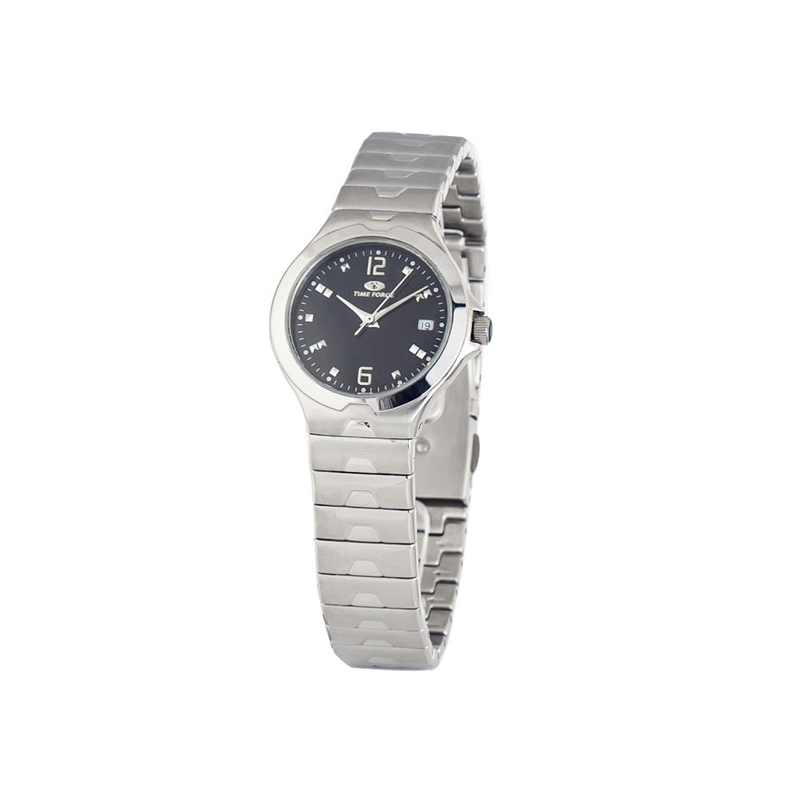Silver stainless steel dress watch-null