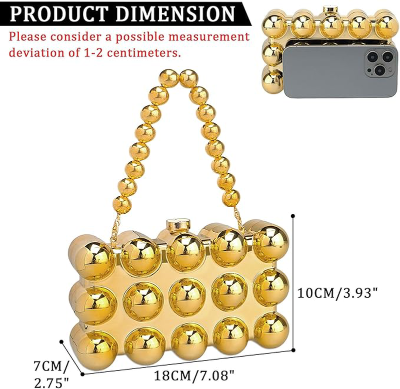 Bubble clutch bag gold-null
