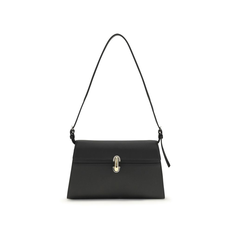 Black calf leather bos taurus shoulder bag-null