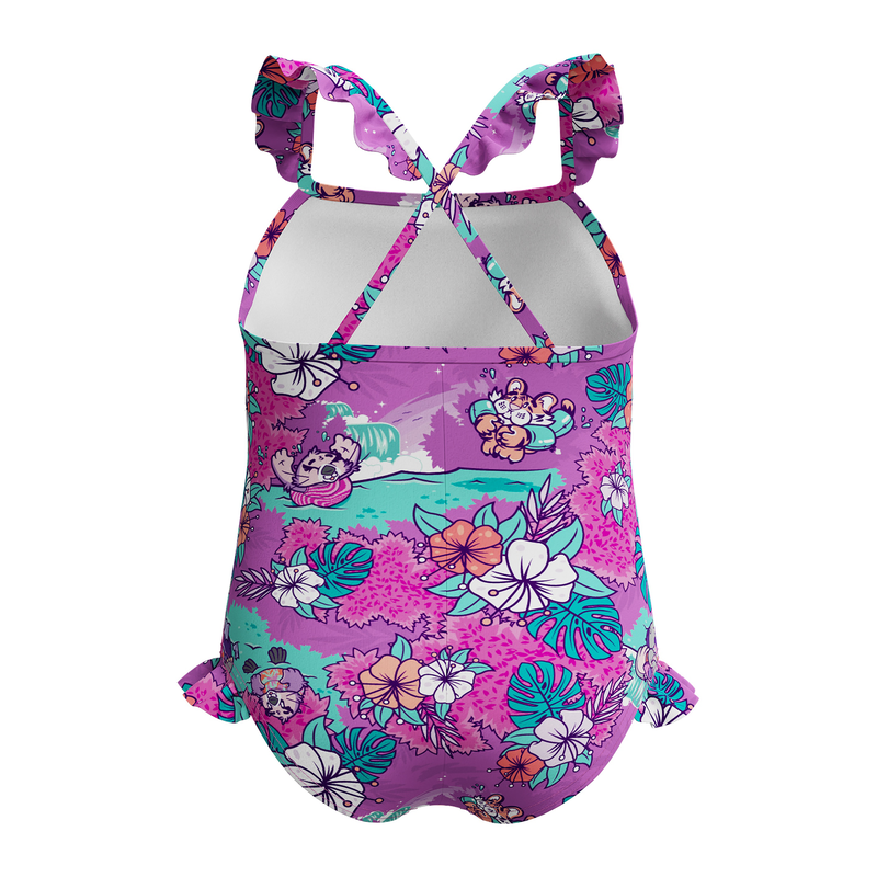 Product image: Speedo girl's learn to swim printed frill thinstrap-null