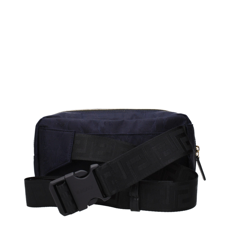 Blue fabric backpack-null