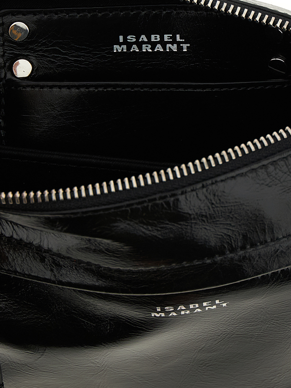 Black calfskin crossbody bag-null
