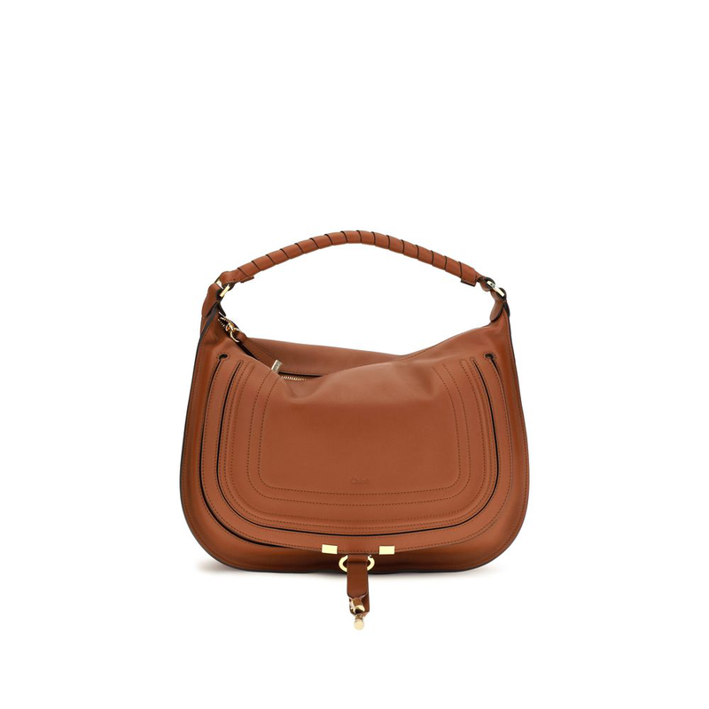 Brown calf leather bos taurus shoulder bag-null