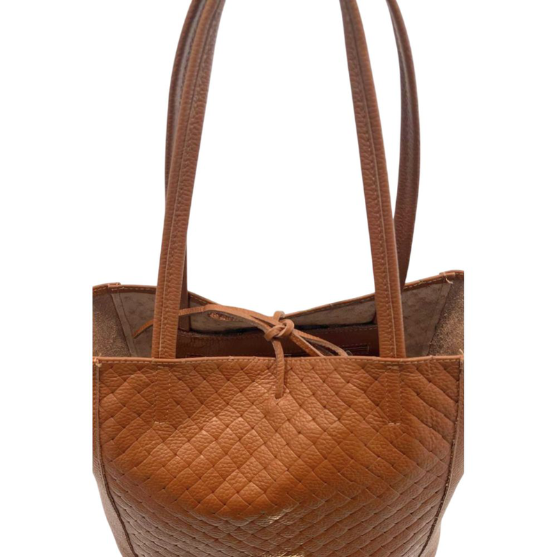 Brown leather women bag-null