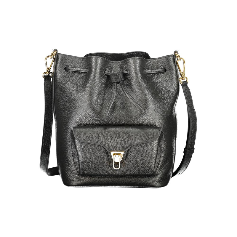 Black leather women handbag-null