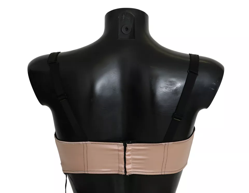 Black straps pink balconcino bra-null