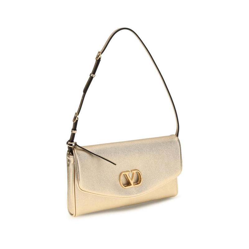Gold lamb ovis aries aries shoulder bag-null