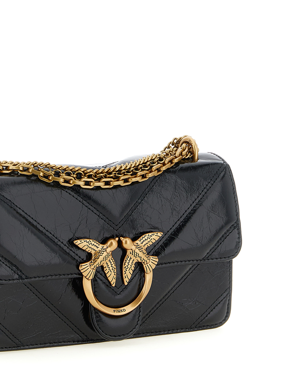 Black calfskin crossbody bag-null