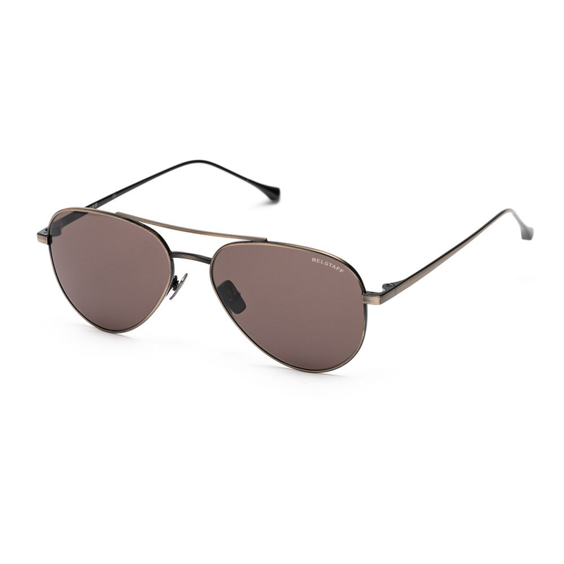 Brown stainless steel sunglasses-null