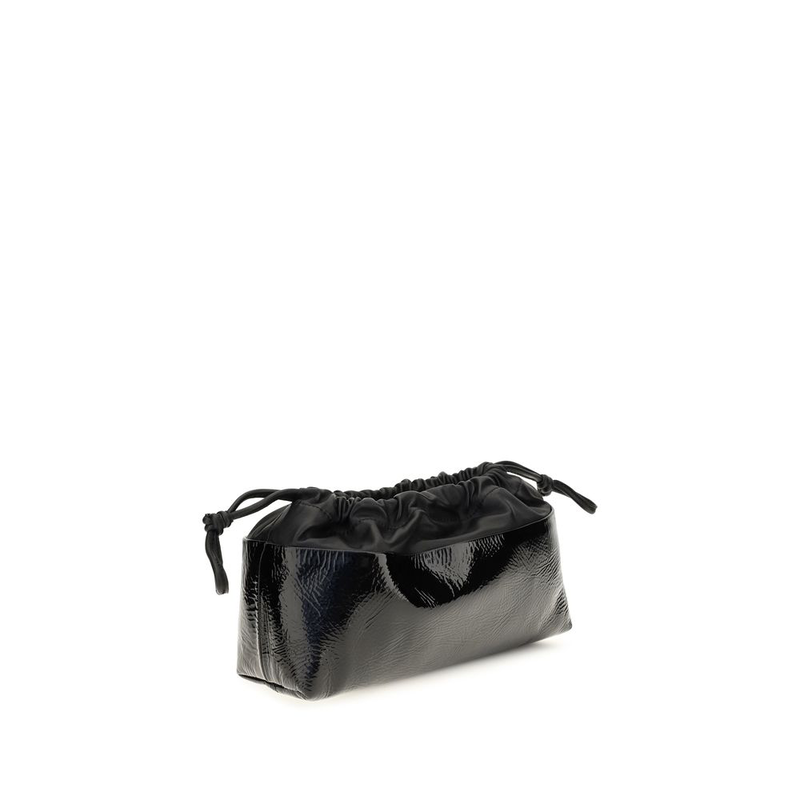 Black calf leather bos taurus clutch bag-null