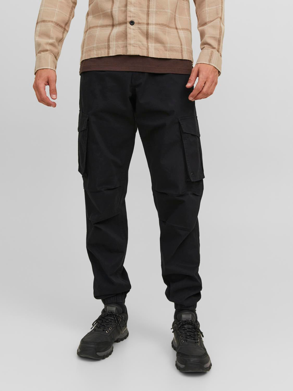Jpstkane cargo trousers - black-null