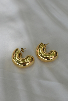 Hoope gold earring e2416, , medium