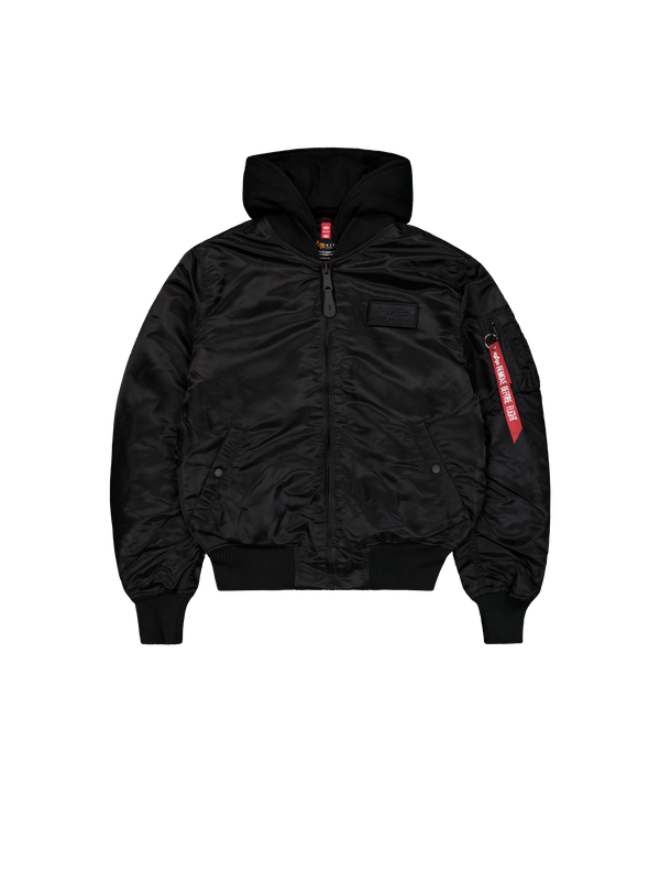 Alpha industries ma-1 zip hood back print bomber jacket-null