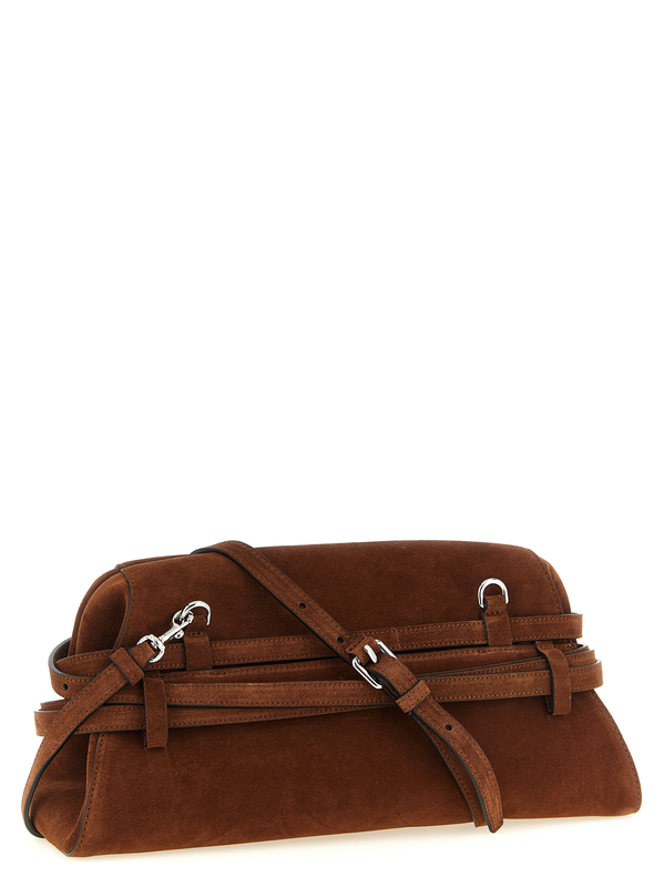 Brown calfskin clutch bag-null