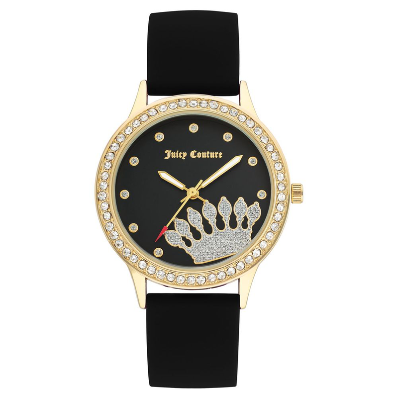 Black synthetic dress watch-null