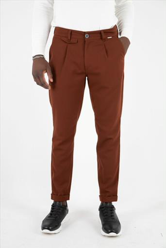 Stefan cotton slim fit trousers-null