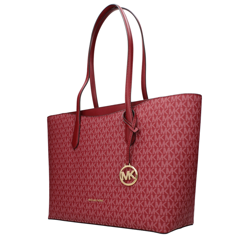 Red fabric shoulder bag-null