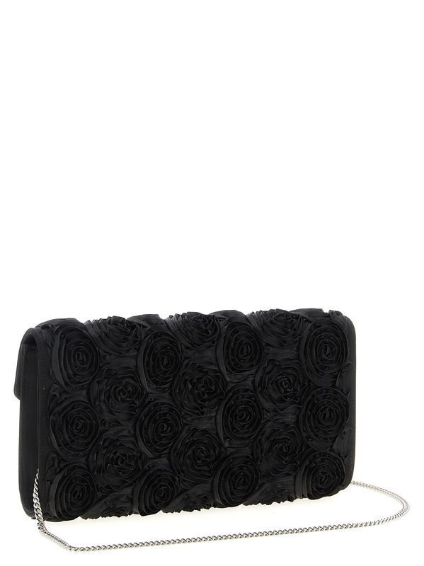 Black viscose clutch bag-null