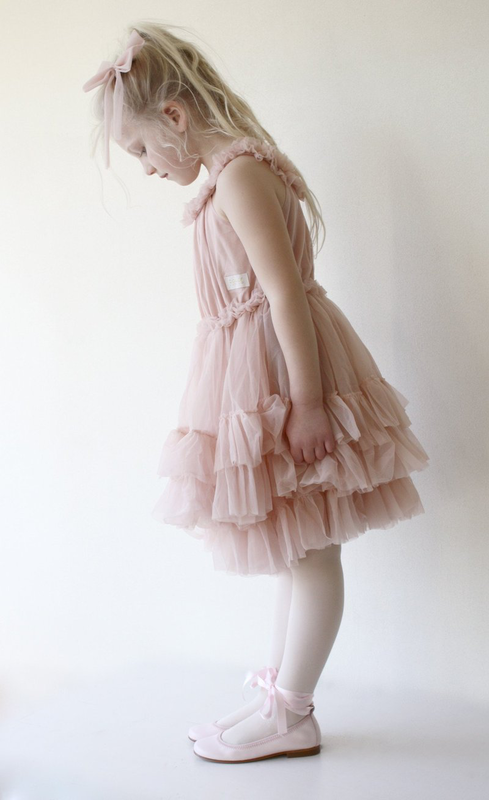 Dolly by le petit tom ruffled chiffon dance dress in ballet pink image number null