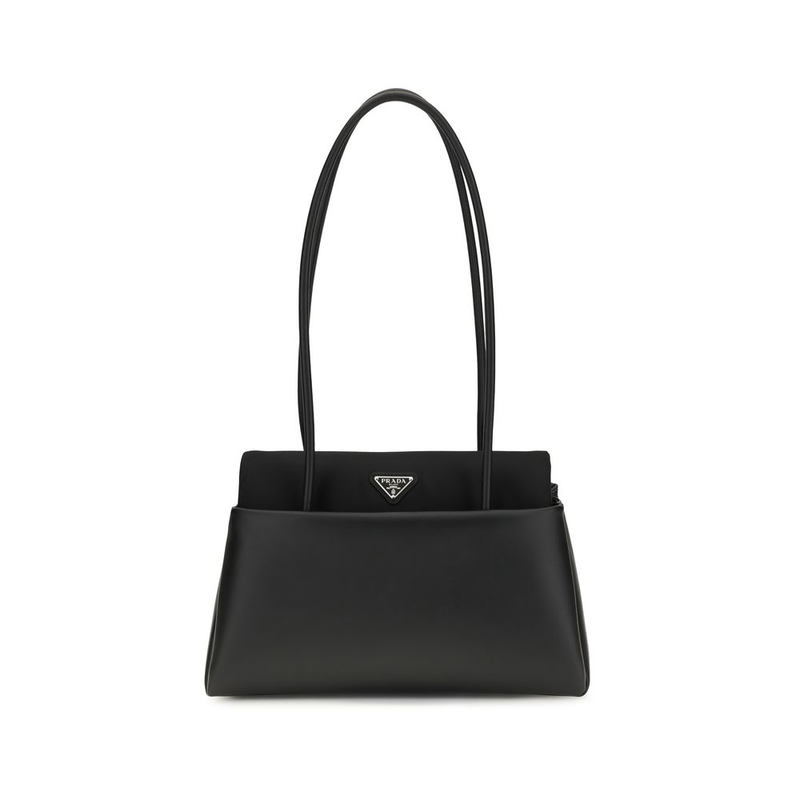 Black calf leather bos taurus shoulder bag-null