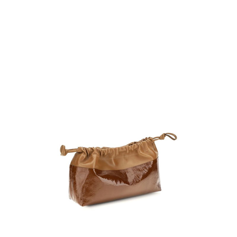 Bicolor calf leather bos taurus clutch bag-null