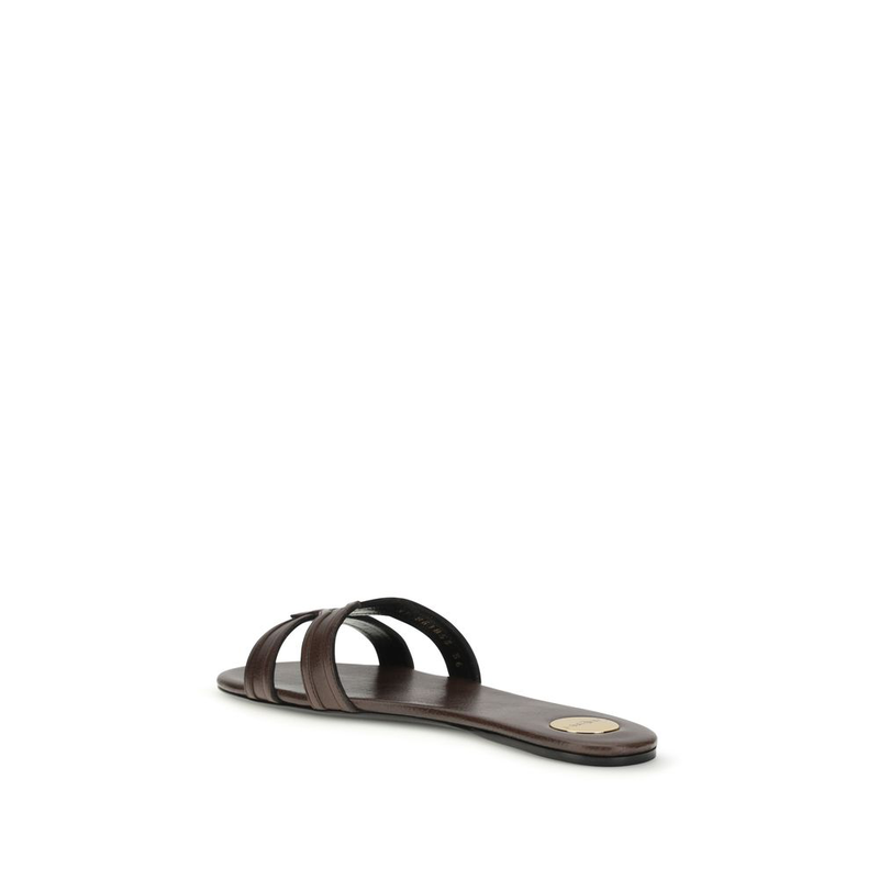 Brown calf leather bos taurus sandals-null