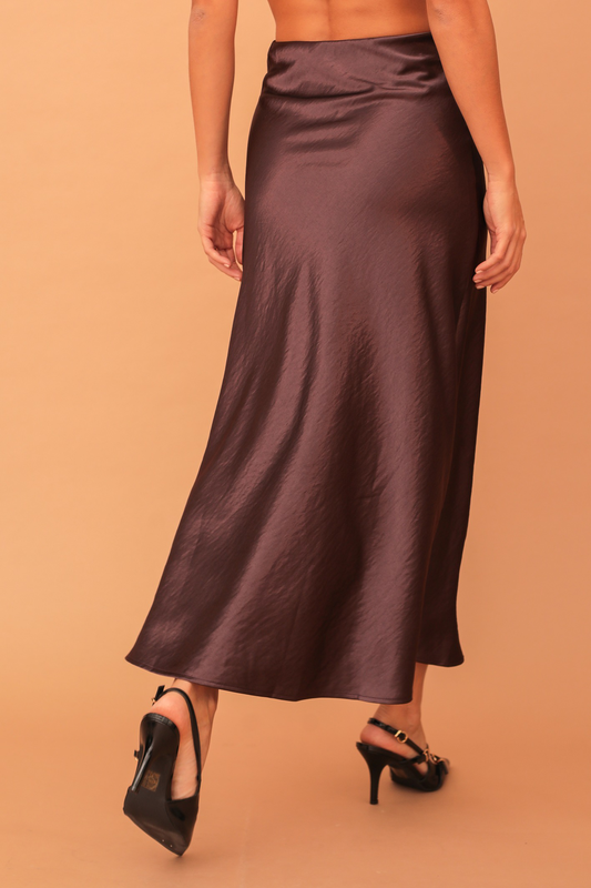 Genesis luxury satin skirt - magenta-null