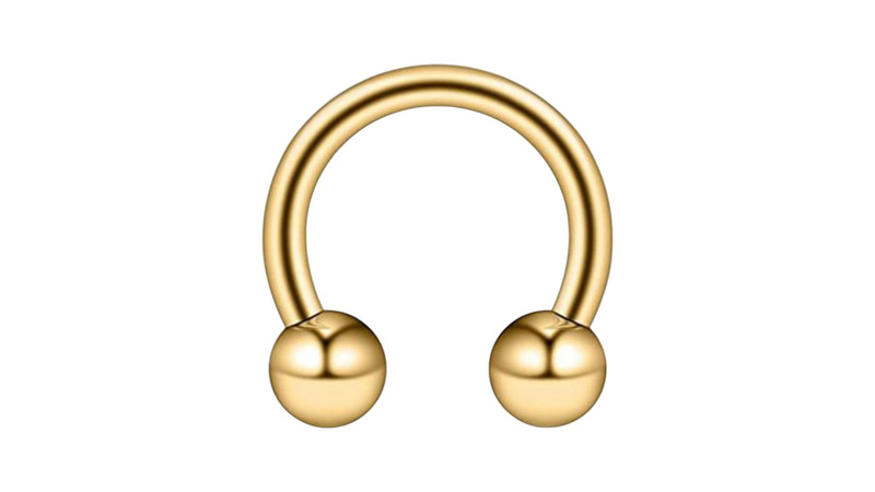Surgical steel septum bead gold-null