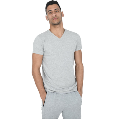 Slim v neck t-shirt with spandex #8025