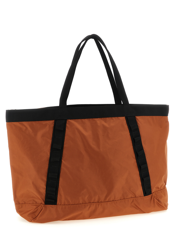 Orange nylon tote bag-null