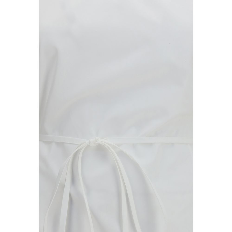 White cotton shortsleeve shirt-null
