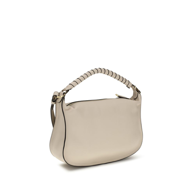 Beige calf leather bos taurus shoulder bag-null