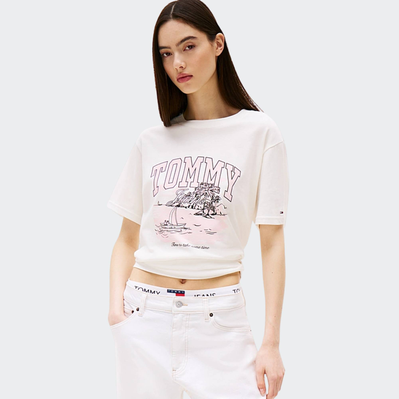 Womens relaxed tonal tropics tee-null