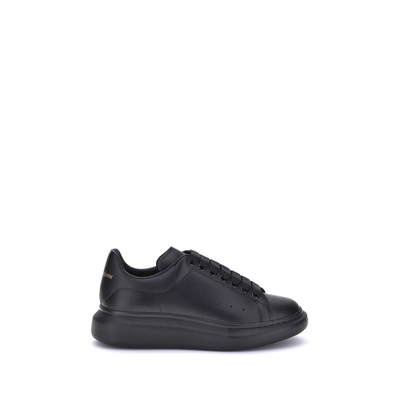 Black calf leather bos taurus platform sneakers, Black, medium