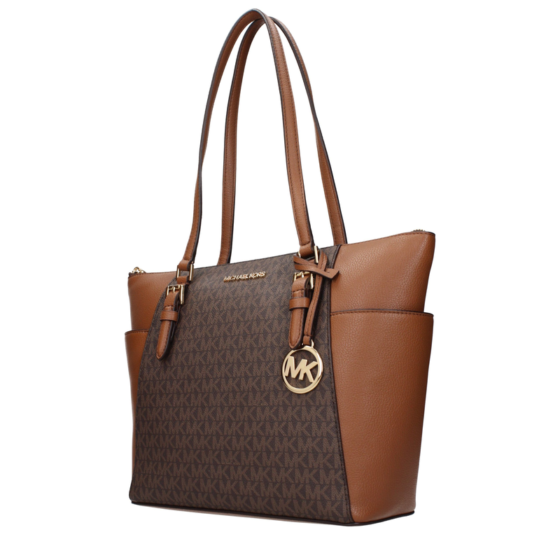 Brown leather shoulder bag-null