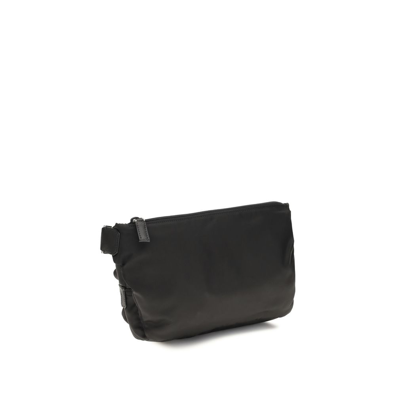 Black nylon shoulder bag-null
