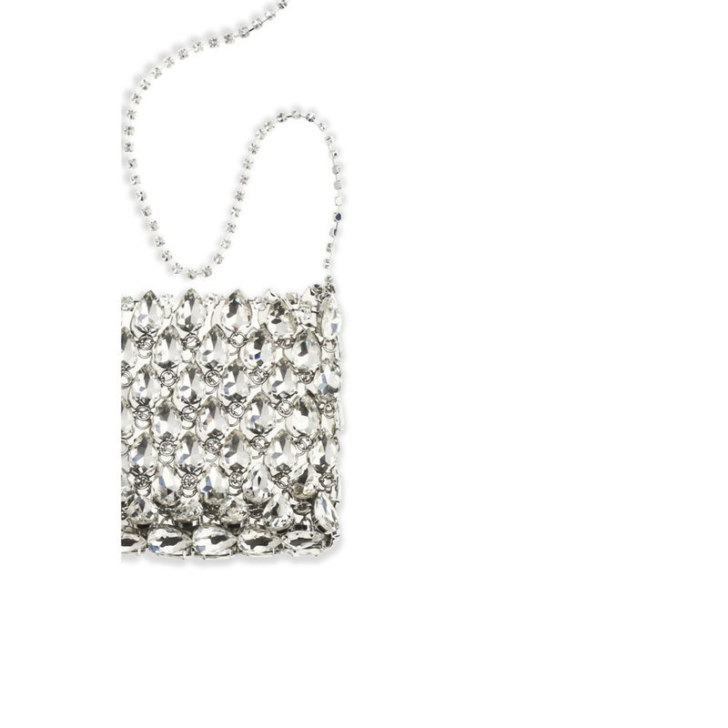 Silver polyester shoulder bag-null