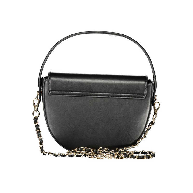 Black polyurethane women's handbag-null