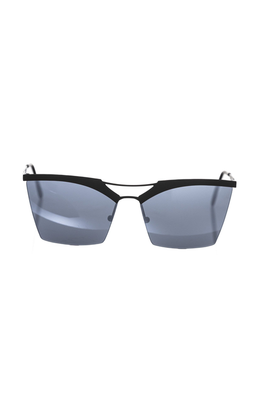 Black metallic women's sunglass-null