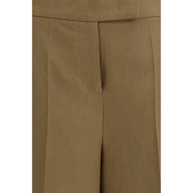 Bicolor linen bermuda shorts-null