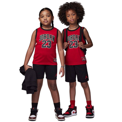 Nike jordan little kids jordan 23 jersey set, Black, medium