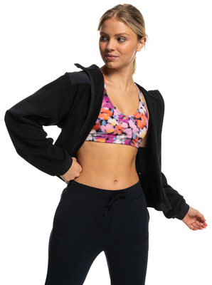Roxy womens waves of warmth - zip-up fleece (erjpf03141-kvj0, Kvj0, medium
