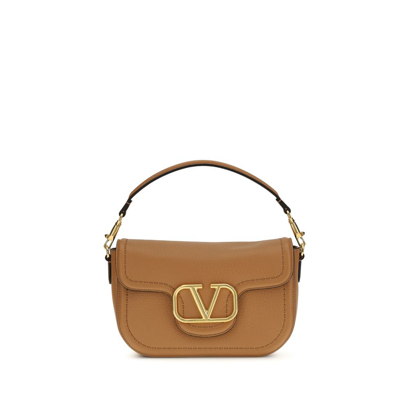 Beige calf leather bos taurus shoulder bag-null