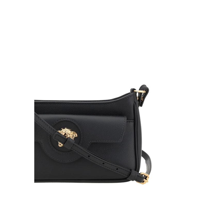Black calf leather bos taurus shoulder bag-null