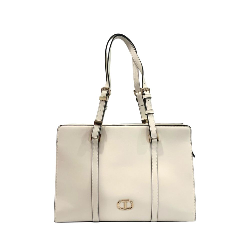 White pu women shoulder bag-null