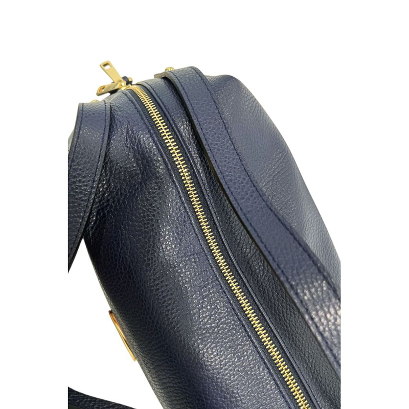 Blue leather women bag-null