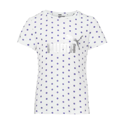 Essentials+ dotted girls t-shirt, White, medium