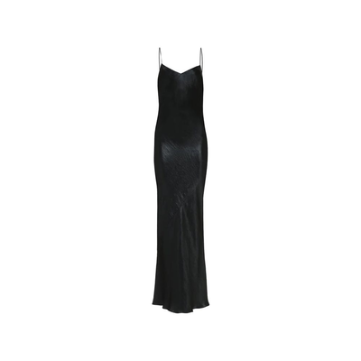 Black acetate casual dress, Black, medium